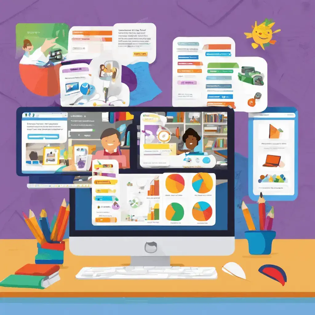 showing an image of online worksheets