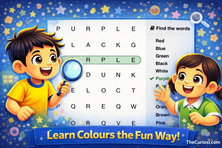 Colour word search puzzle