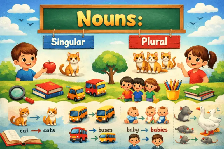 Nouns – Singular and Plural: 5 Easy Rules with Fun Practice Tests