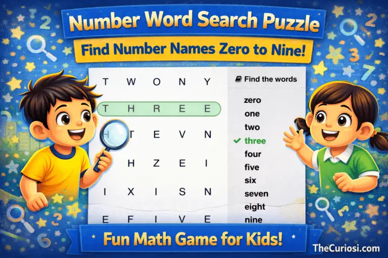 Number word search puzzle