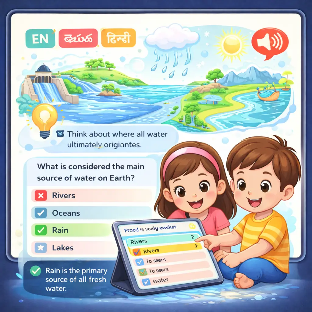 Class 3 | EVS Quiz 6: Water The Gift From Nature