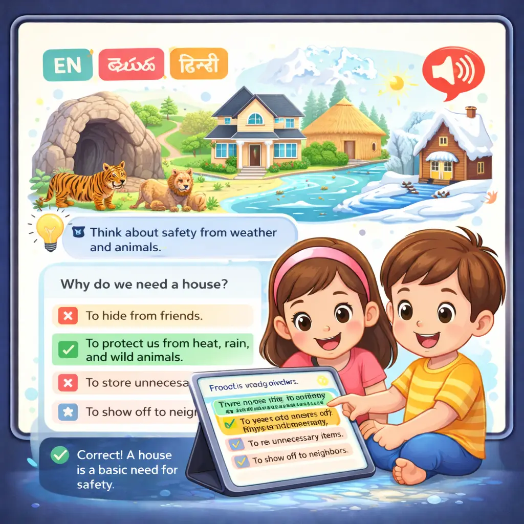 Class 3 | EVS Quiz 7: Shelter For All