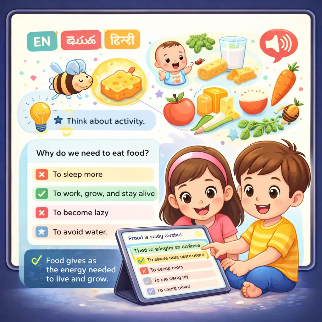 Class 3 | EVS Quiz 5: Food Keeps Us Fit And Healthy