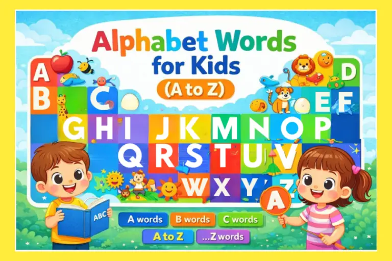 Alphabet words for kids