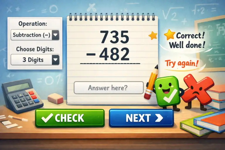 Random Addition & Subtraction Worksheet