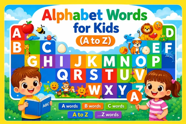 A to Z alphabet words