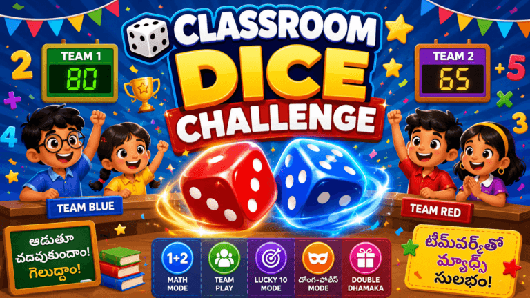 Classroom dice challenge
