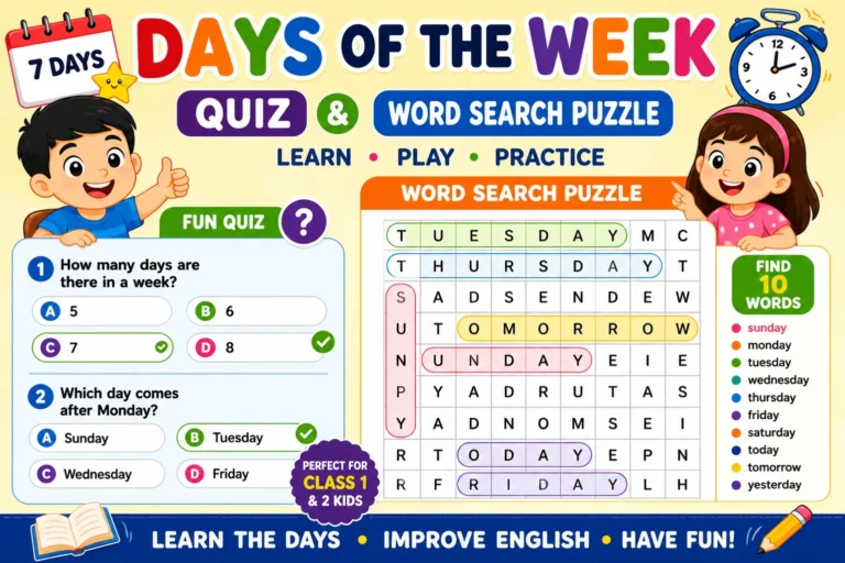 Days of the week quiz