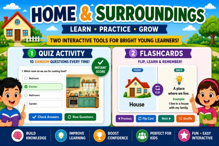 Home and Surrounding quiz