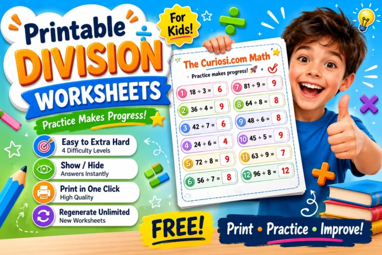 Printable division worksheets new
