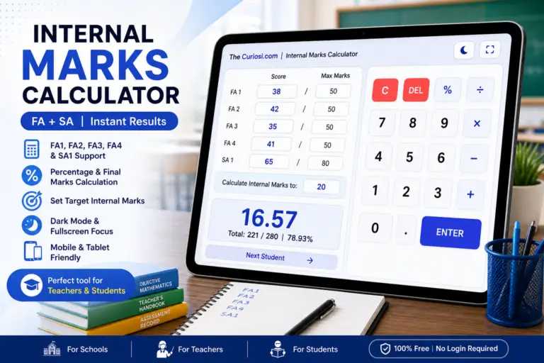 Internal marks calculator FA SA school tool interface