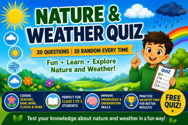 Nature and Weather Quiz for Kids